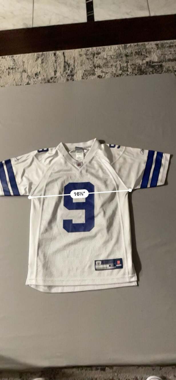 Reebok Youth Dallas Cowboys Tony Romo #9 White Jersey Size Medium 10-12 - Picture 6 of 9